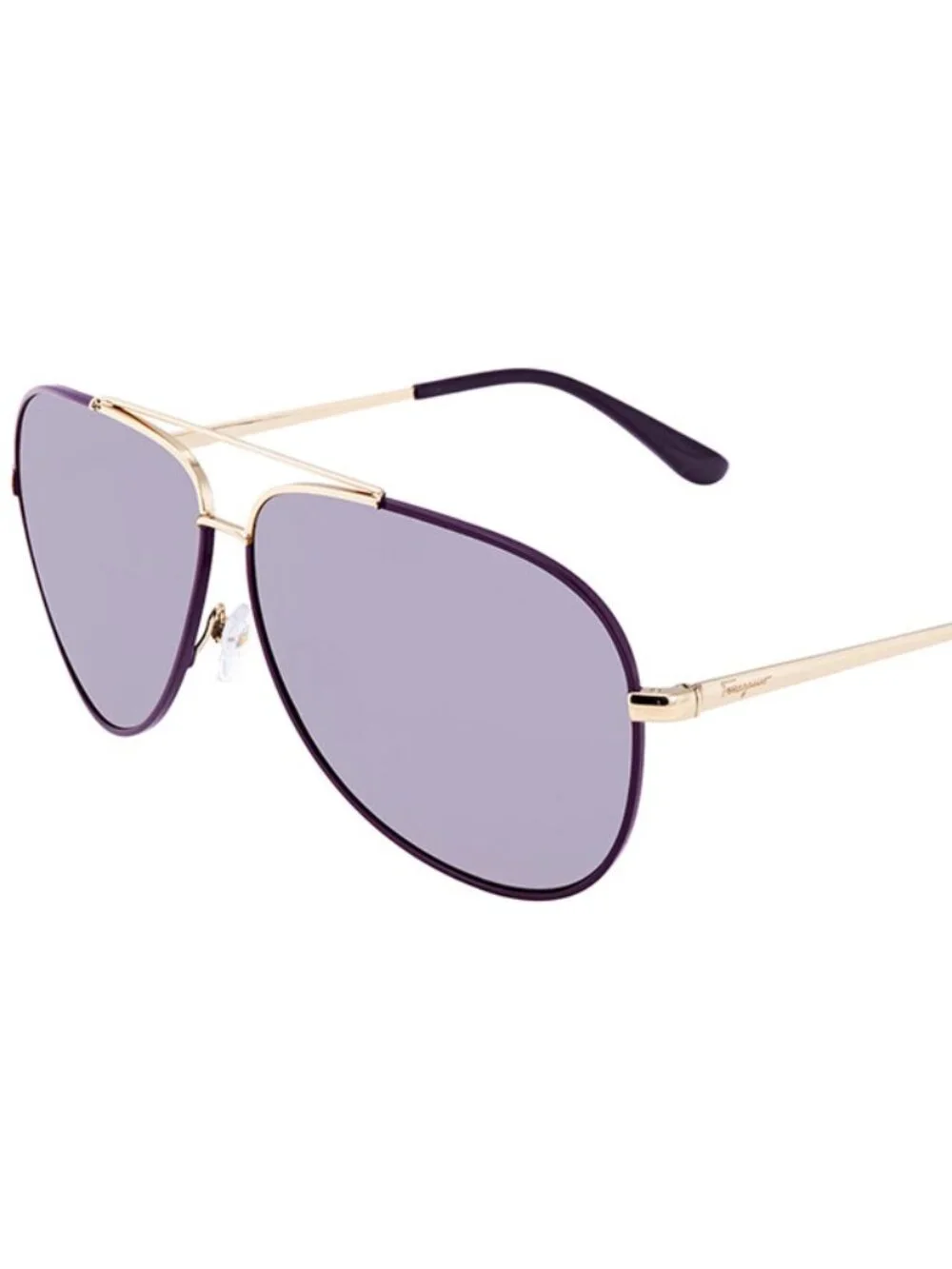 Sunglasses Ferragamo Purple Pilot SF131S 736 Mirrored Italian NWT